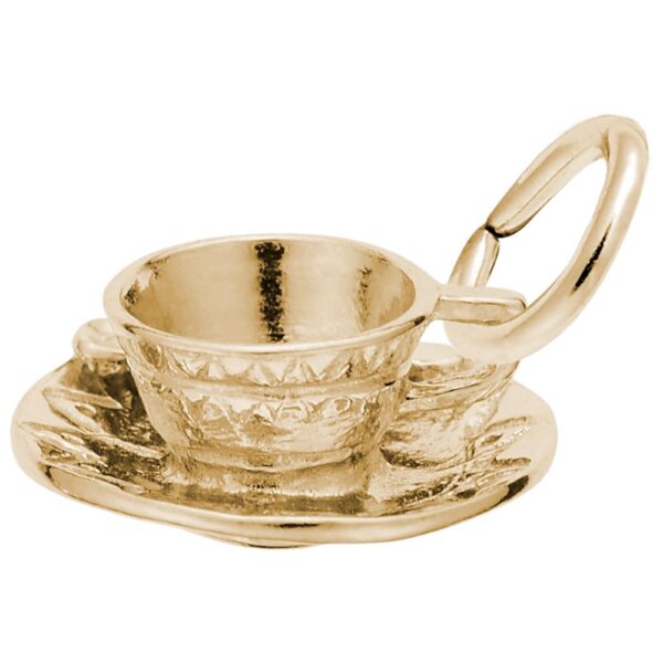 Gold Cup & Saucer Charm